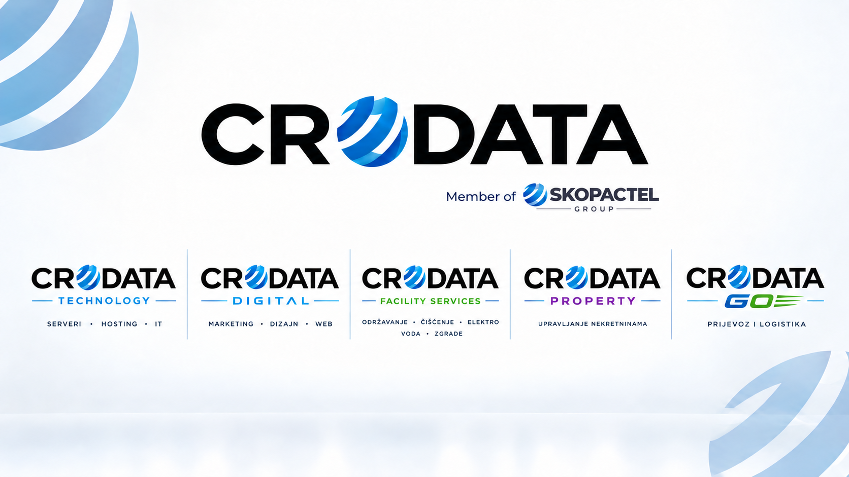 CRODATA, član Skopactel Group, s odjelima Technology, Digital, Facility Services, Property i GO